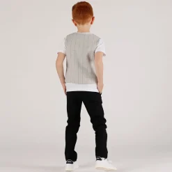 Gilet misto lino da bambino