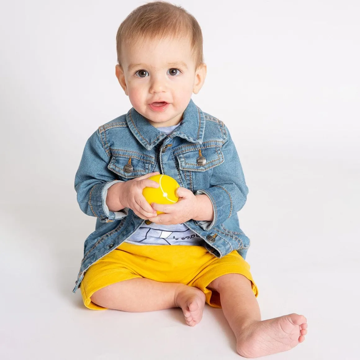 Giubbino in denim stretch per neonato