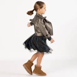 Giubbino in ecopelle per bambina