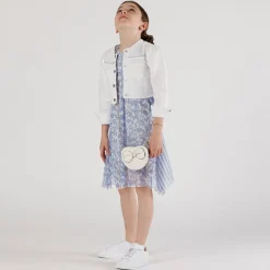 Giubbino in tessuto stretch da bambina