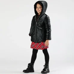 Gonna a piega in twill da bambina