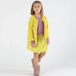 Gonna bambina in tessuto lamè