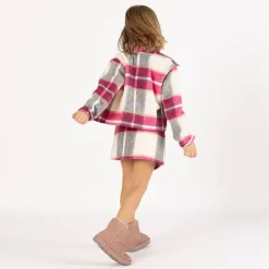 Gonna corta a quadri per bambina