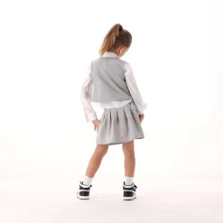Gonna gessata a pieghe per bambina