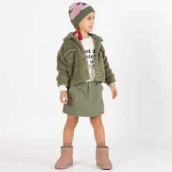 Gonna in gabardina per bambina