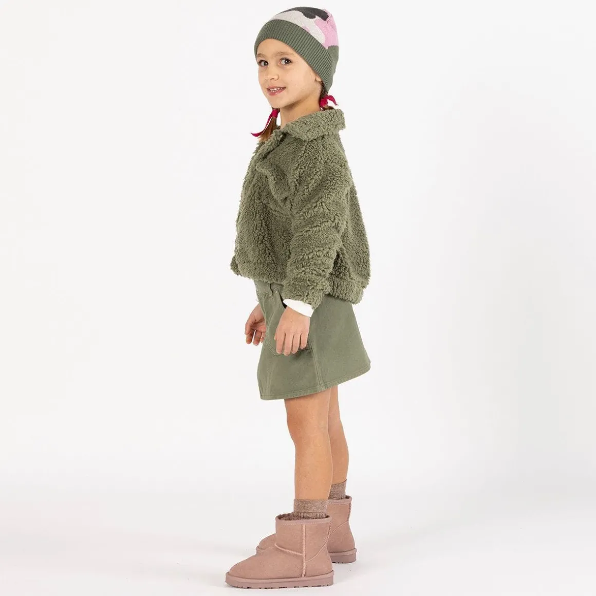 Gonna in gabardina per bambina