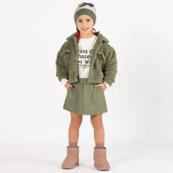 Gonna in gabardina per bambina
