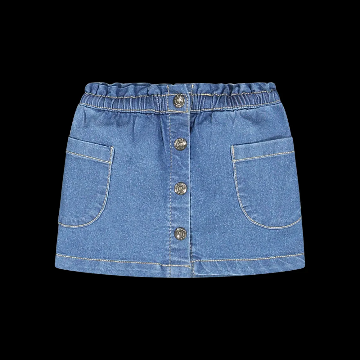 Gonna in jeans leggero elasticizzato per neonata