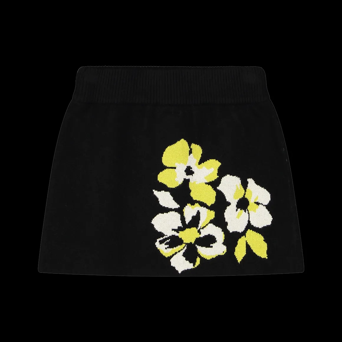 Gonna in tricot con fiori per ragazza