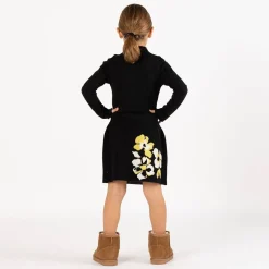 Gonna in tricot con fiori per ragazza
