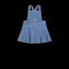 Gonna salopette in jeans leggero elasticizzato bambina