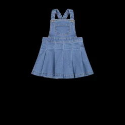Gonna salopette in jeans leggero elasticizzato bambina
