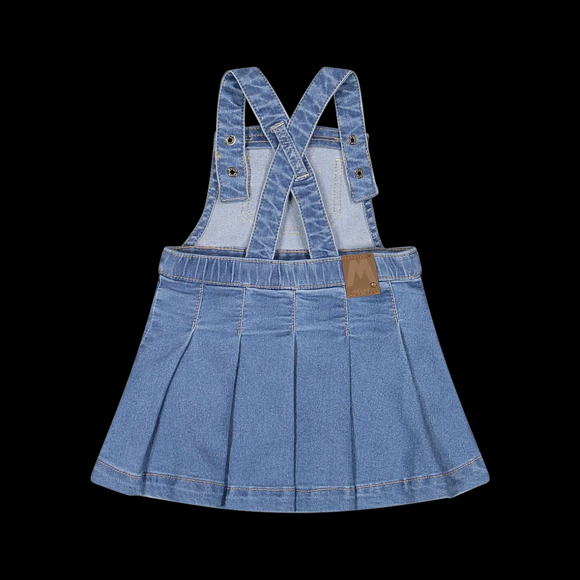 Gonna salopette in jeans leggero elasticizzato bambina