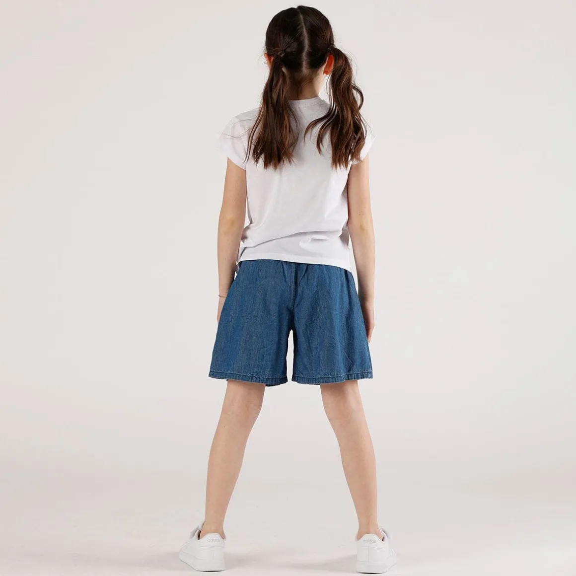 Gonnapantalone chambray da bambina