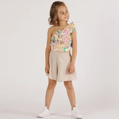 Gonnapantalone in viscosa lino da bambina