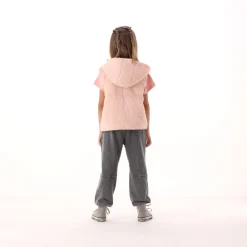 Joggers in felpa slavata per bambina