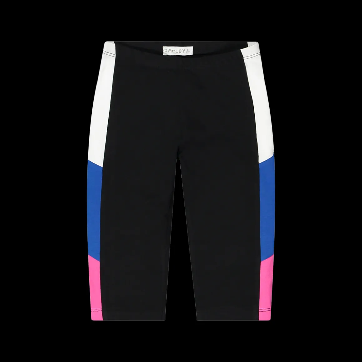 Leggings 3/4 con inserti in contrasto colore da bambina