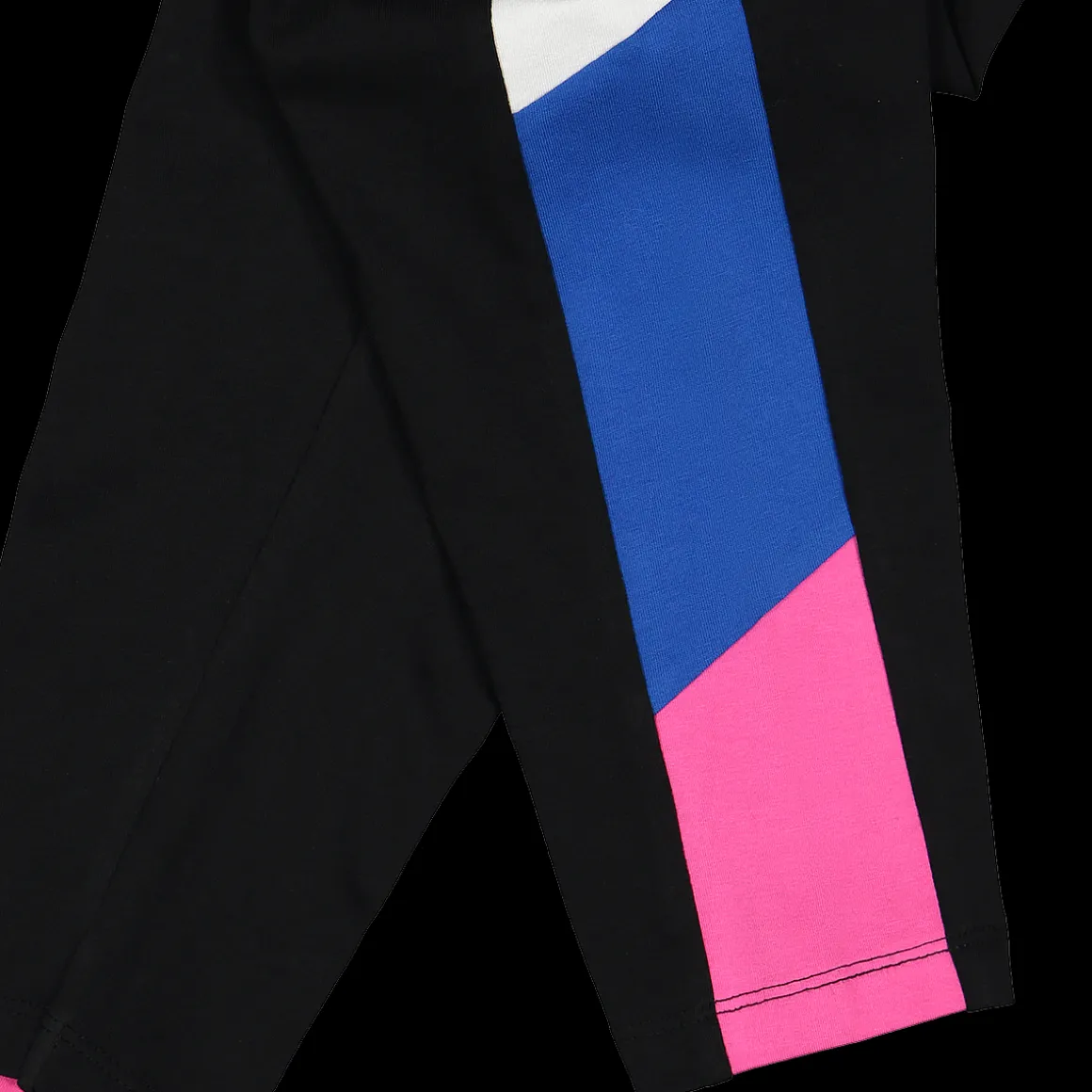 Leggings 3/4 con inserti in contrasto colore da bambina