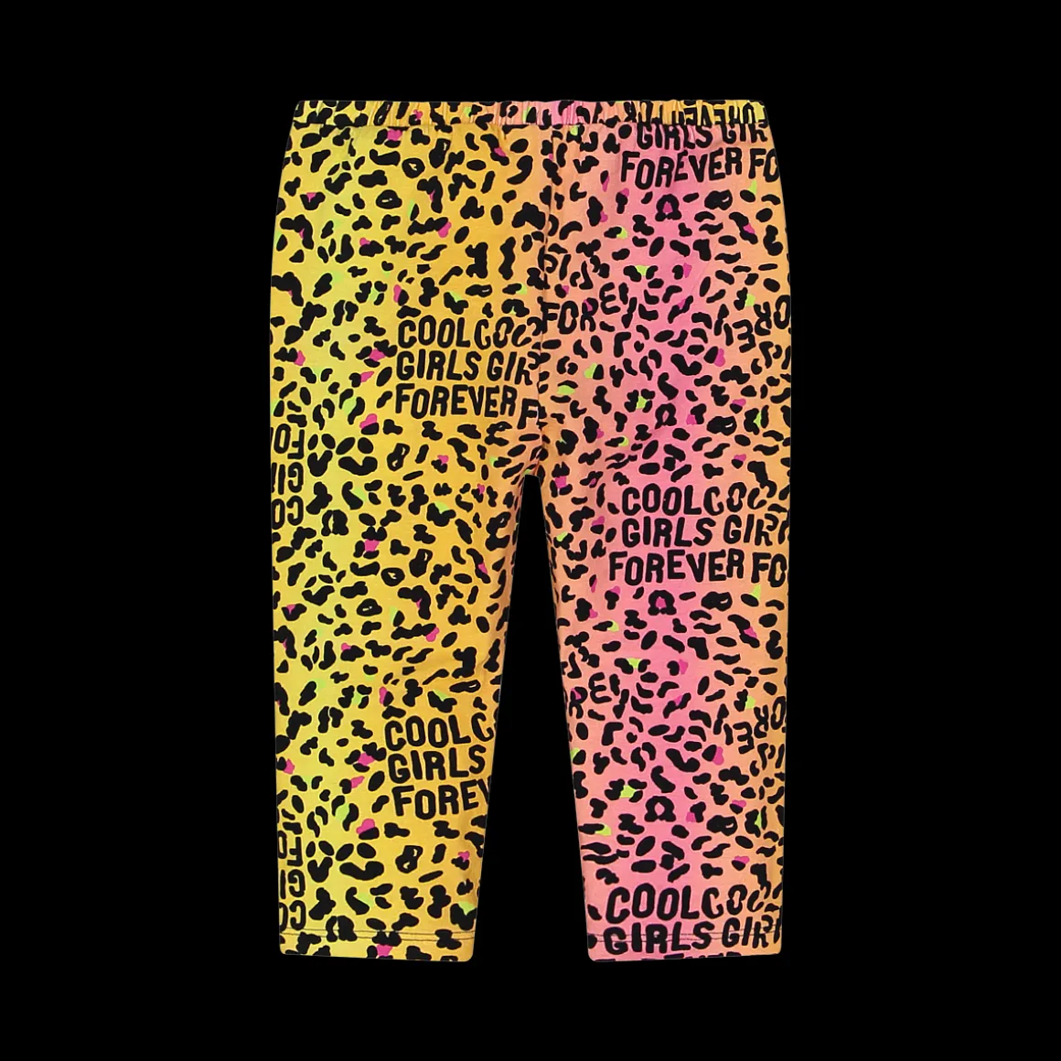 Leggings 3/4 con stampa animalier da bambina