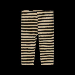 Leggings a righe in cotone riciclato da bambina