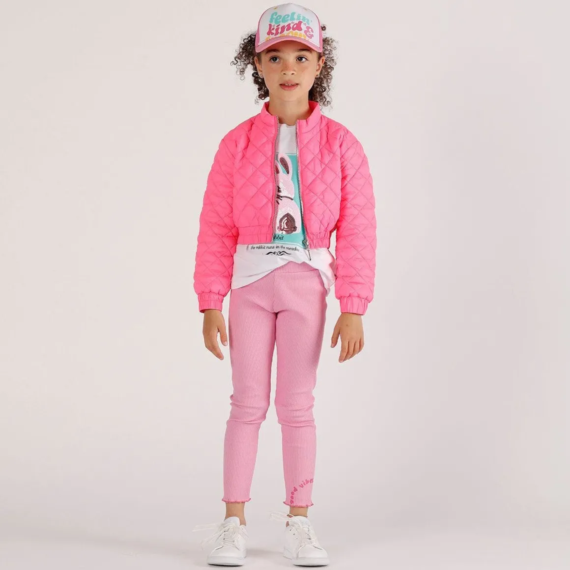 Leggings in costina bambina