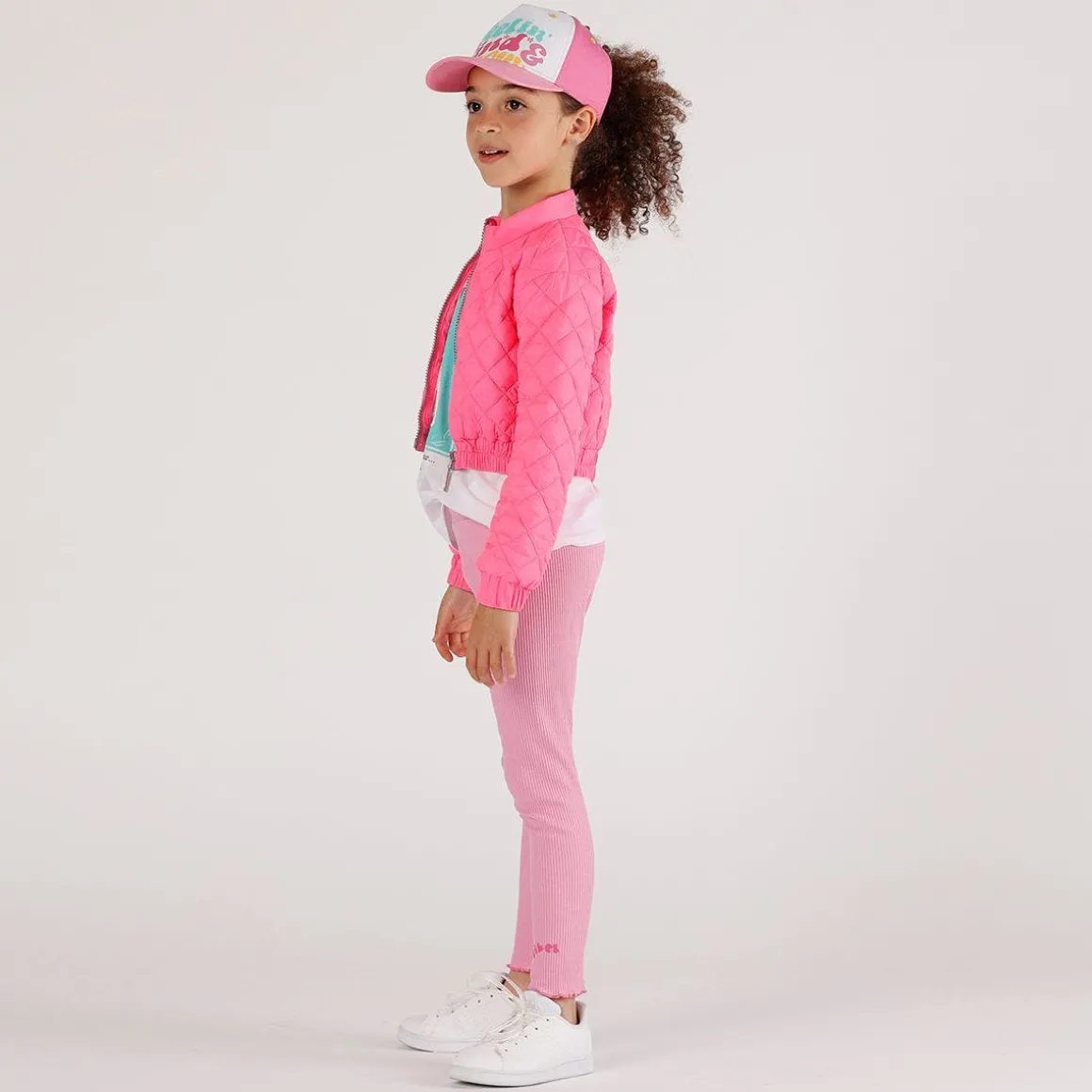 Leggings in costina bambina