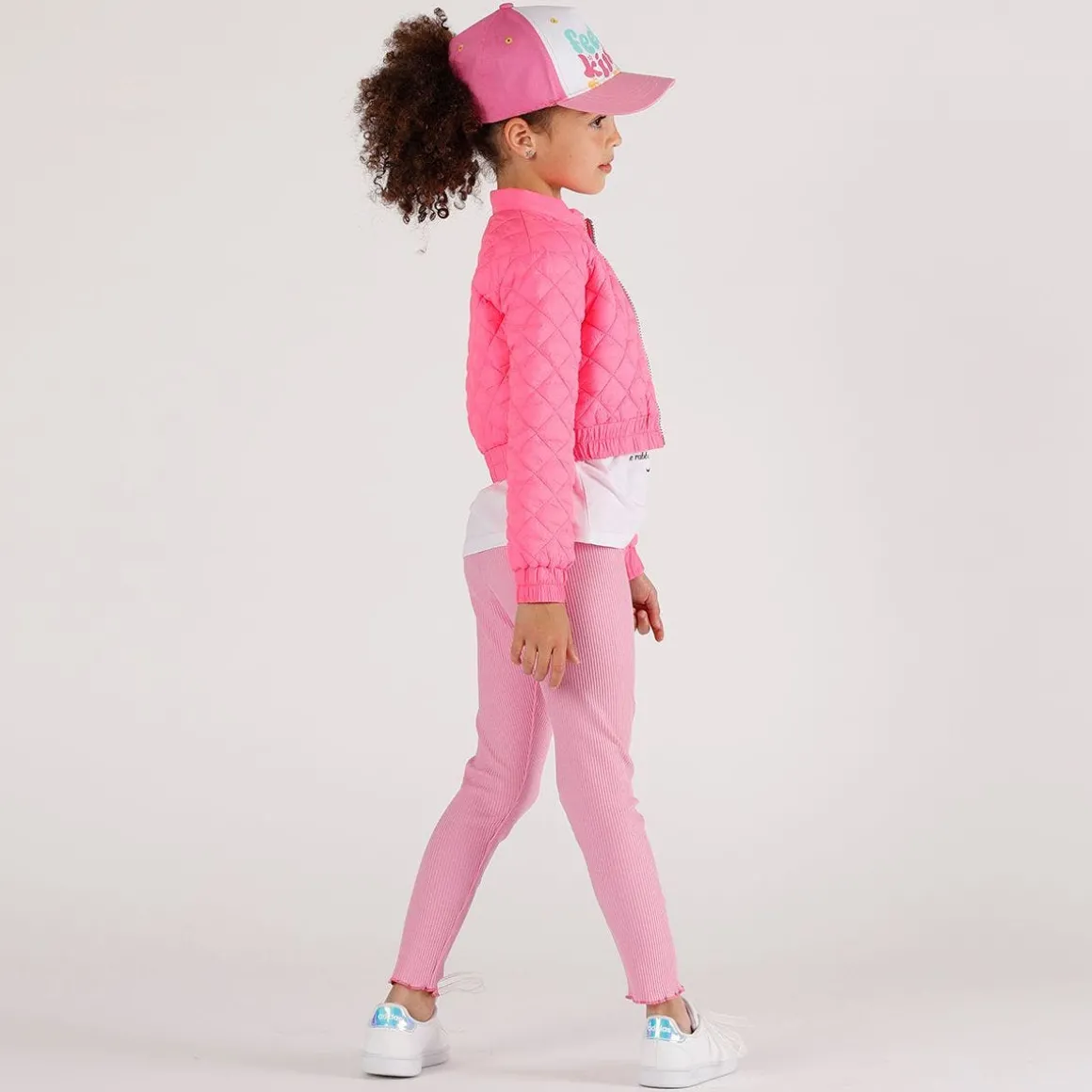Leggings in costina bambina