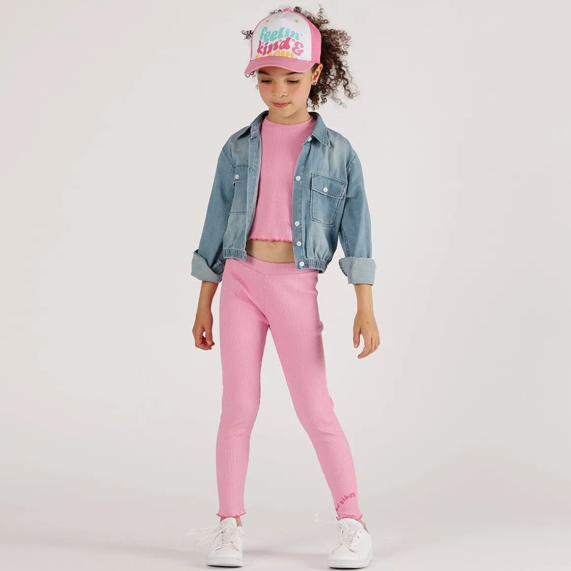 Leggings in costina bambina