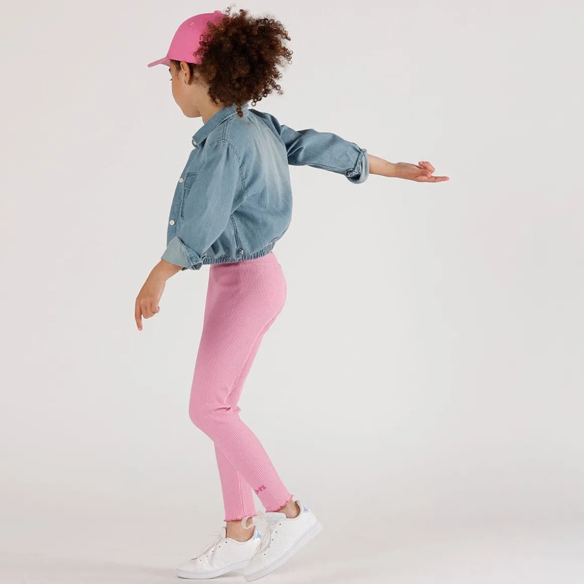 Leggings in costina bambina