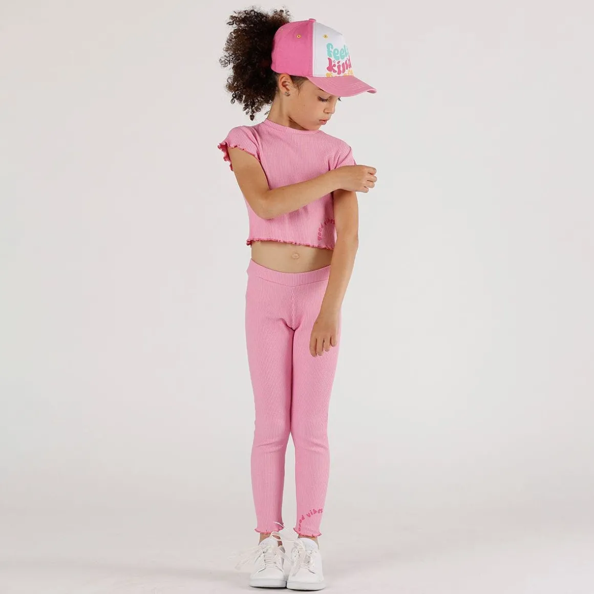 Leggings in costina bambina