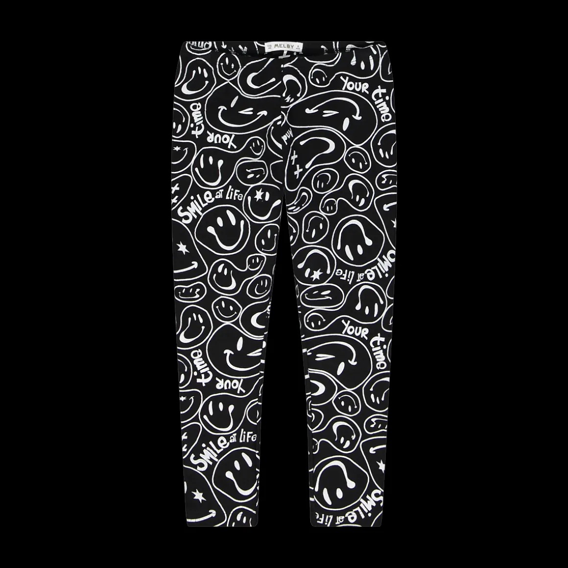 Leggings in interlock stampato per bambina