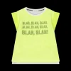 Long T-shirt da bambina in jersey e rete