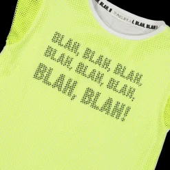 Long T-shirt da bambina in jersey e rete