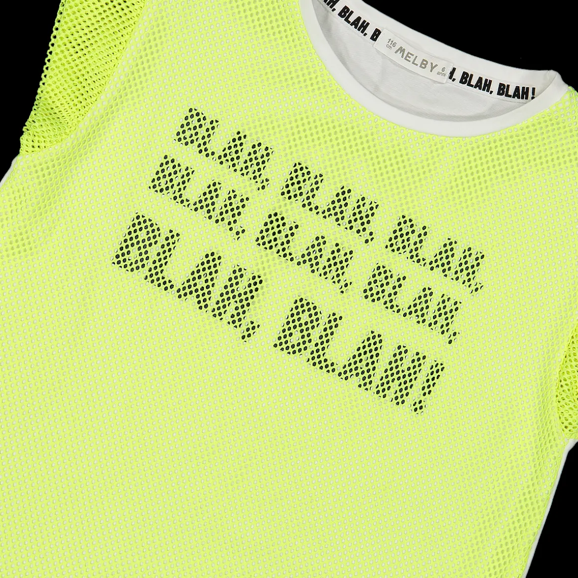 Long T-shirt da bambina in jersey e rete
