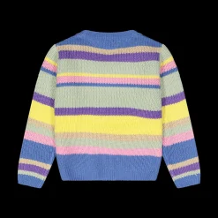 Maglia a righe in tricot per bambina