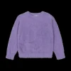 Maglia a tinta unita a collo alto da bambina