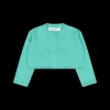 Maglia aperta alla coreana in cotone bambina