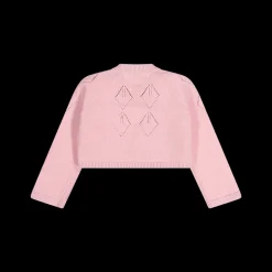 Maglia aperta alla coreana in cotone bambina