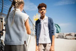 Maglia aperta in cotone per bambino