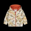 Maglia aperta in felpa con cappuccio bambino
