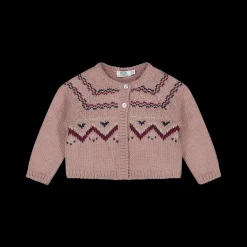Maglia aperta in tricot da bambina