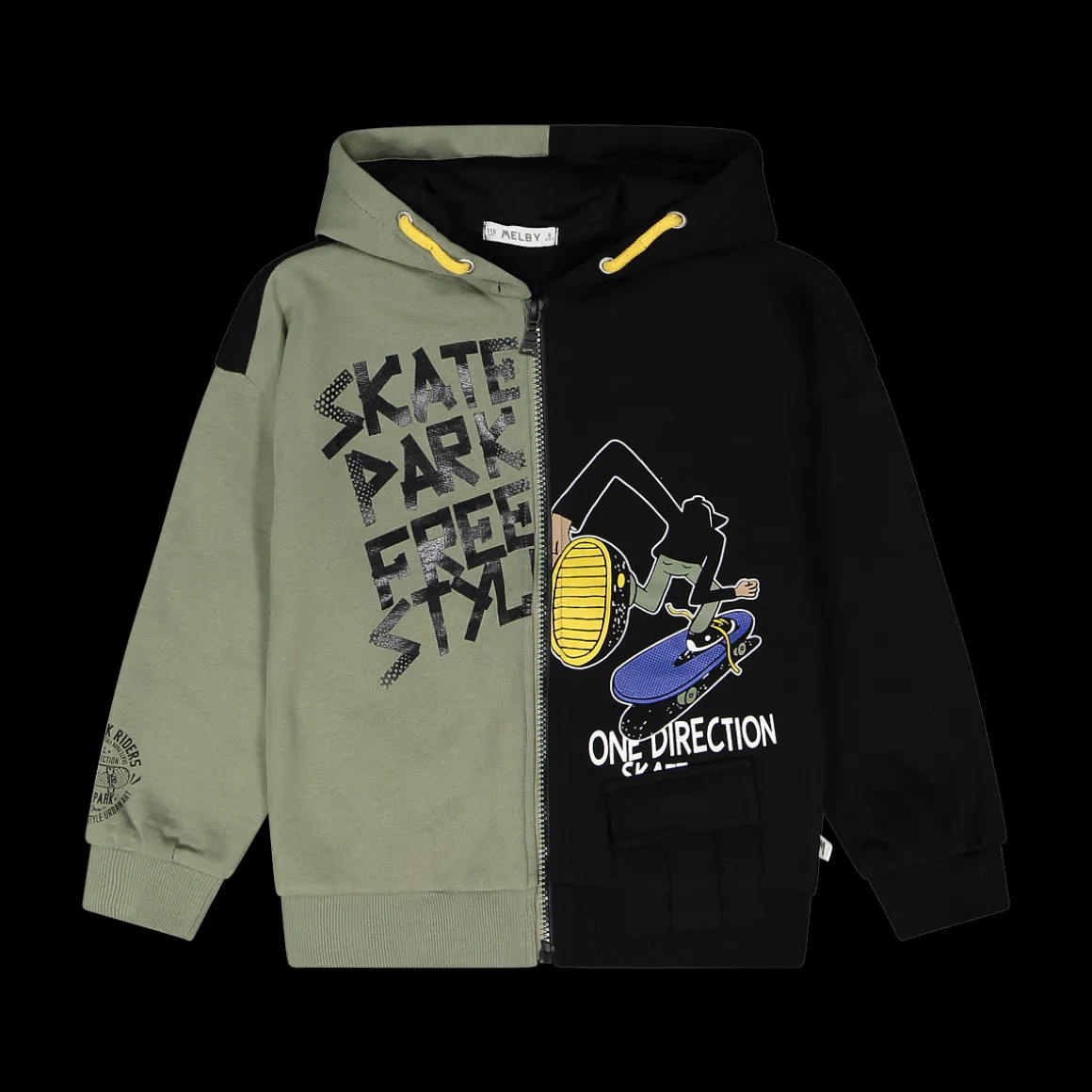 Maglia bicolore con cappuccio ragazzo