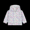 Maglia con cappuccio aperta in felpa effetto malfilè bambina