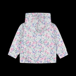Maglia con cappuccio aperta in felpa effetto malfilè bambina