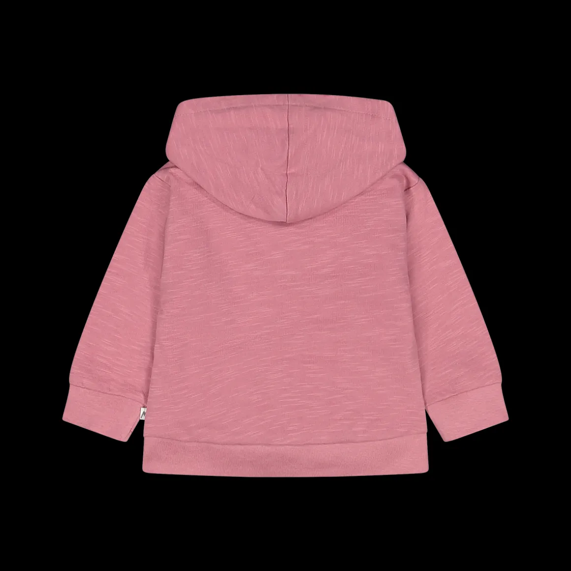 Maglia con cappuccio aperta in felpa effetto malfilè bambina