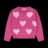 Maglia con jacquard a cuori per bambina