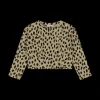 Maglia cropped animalier bambina