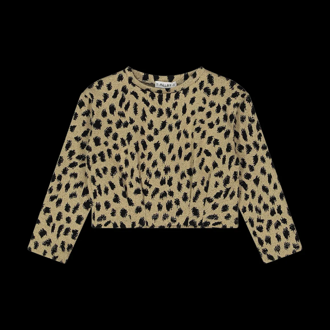 Maglia cropped animalier bambina