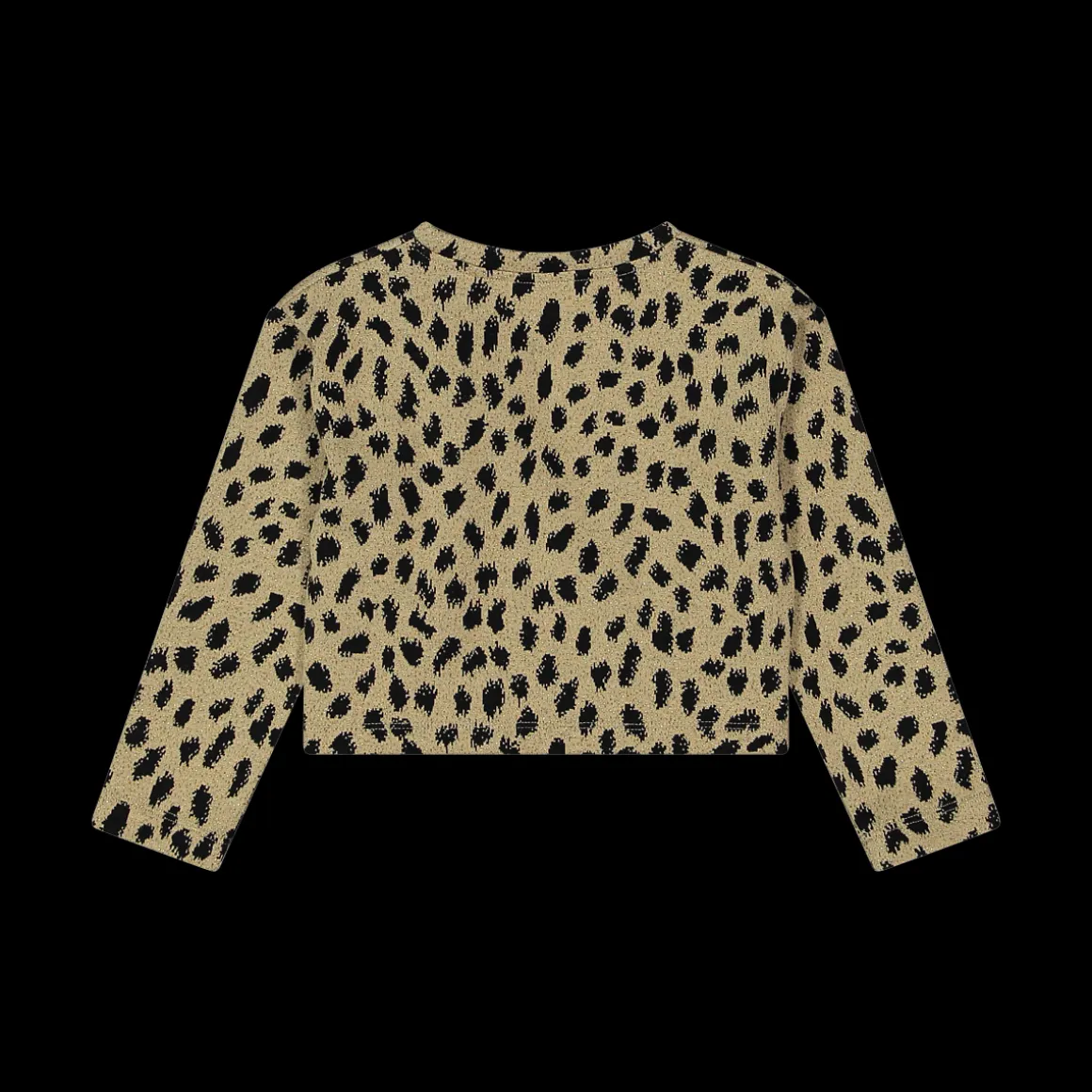 Maglia cropped animalier bambina