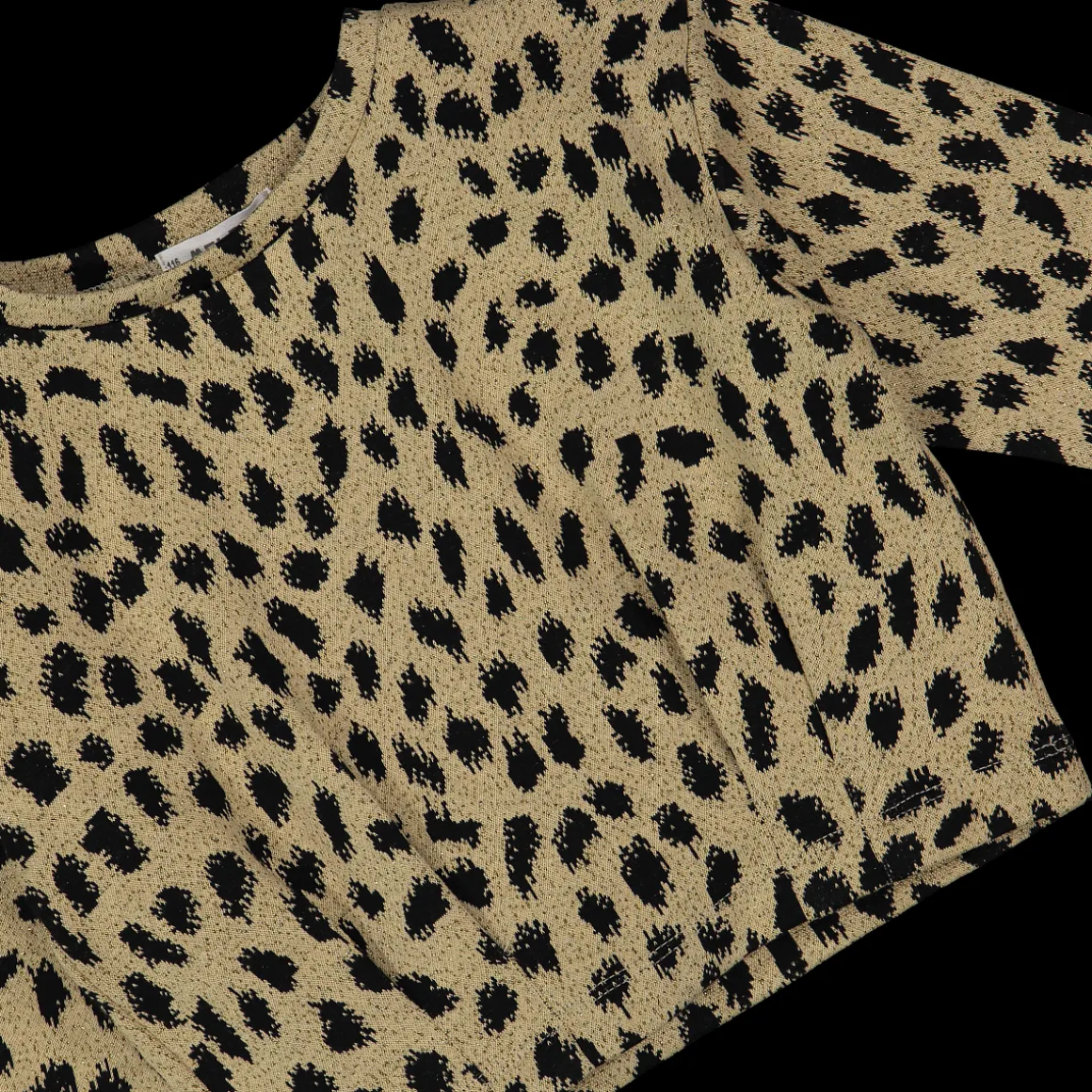 Maglia cropped animalier bambina